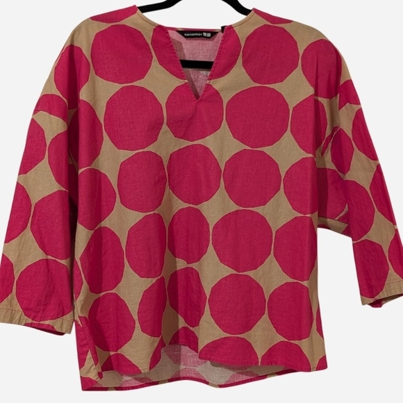 Marimekko Tops - Pre-owned Pink Polka Dot Women's Top